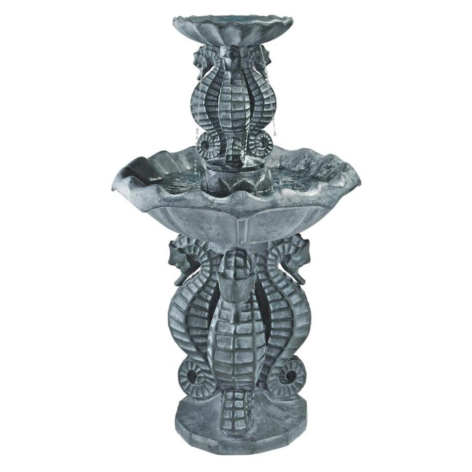 Spirit of the Ocean Two-Tier Seahorse Fountain