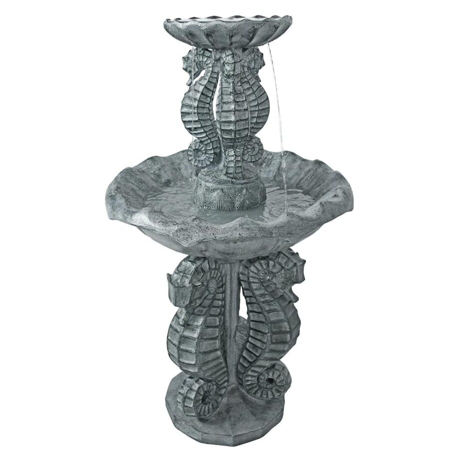 Spirit of the Ocean Two-Tier Seahorse Fountain