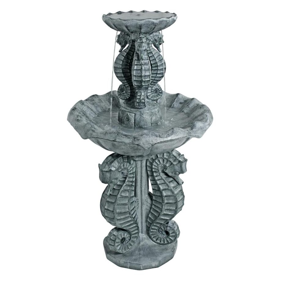 Spirit of the Ocean Two-Tier Seahorse Fountain