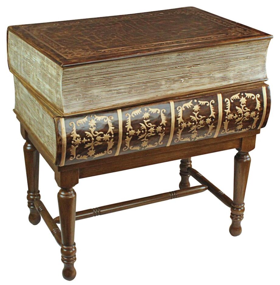 Stacked Books of Shakespeare Wooden Book Side Table