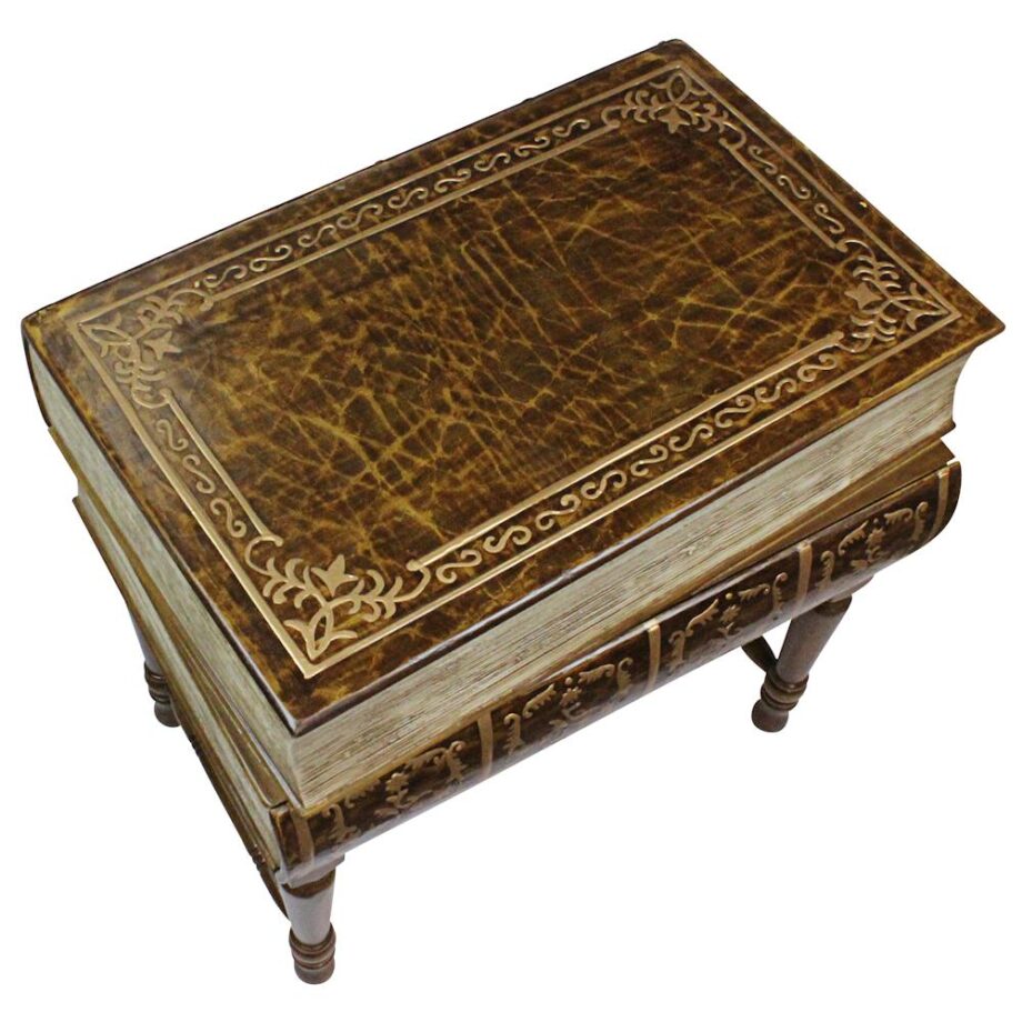 Stacked Books of Shakespeare Wooden Book Side Table