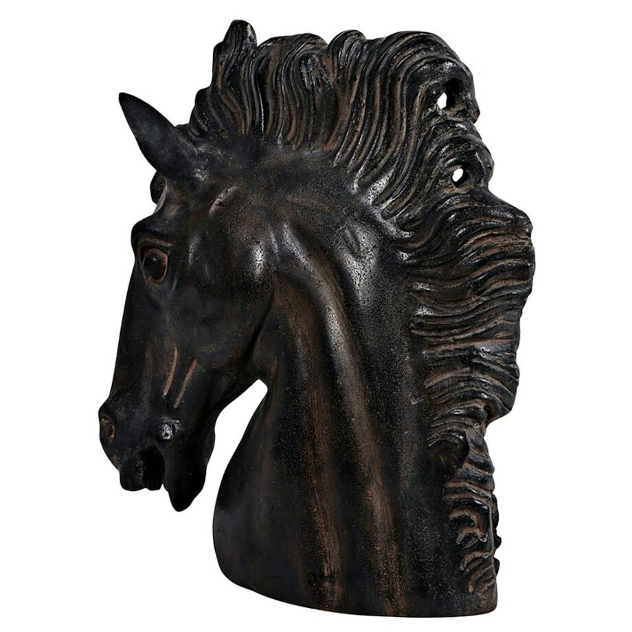 Magnificent Stallion Equestrian Horse Head Bust Statue