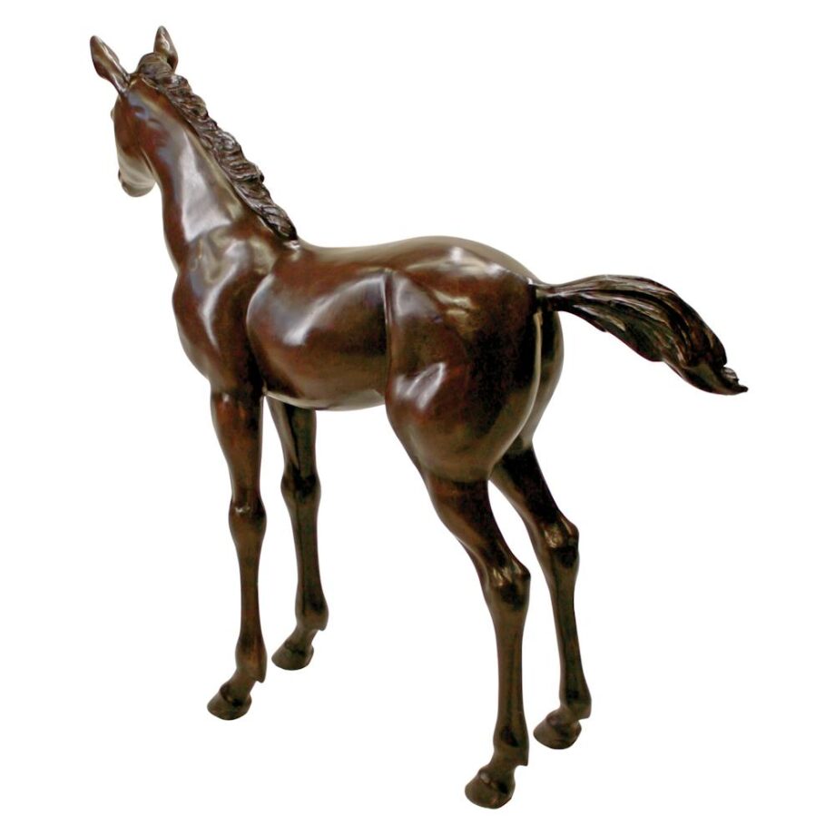 Standing Horse Foal Cast Bronze Garden Statue