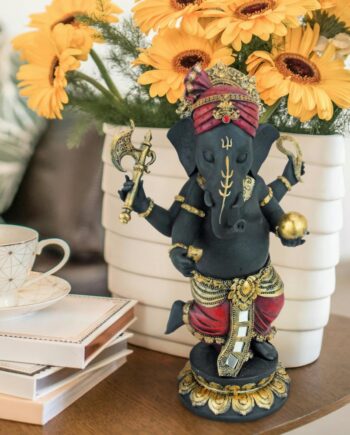 Standing Lord Ganesha Elephant God Abhanga Hindu Statue QS29199