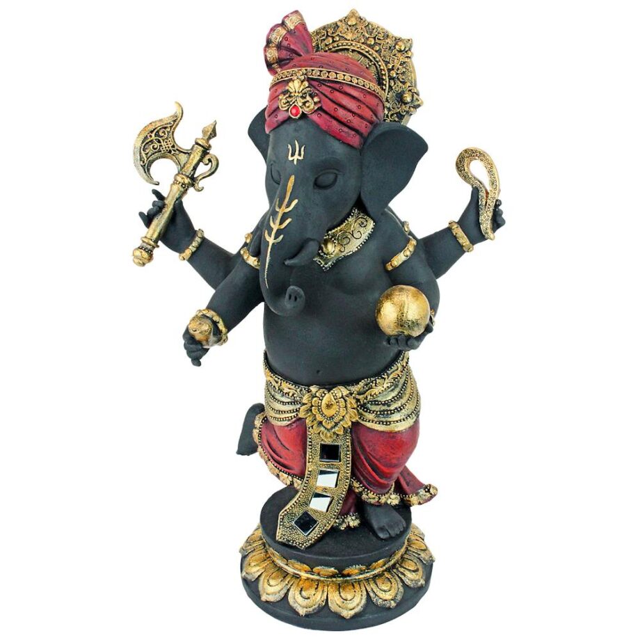 Standing Lord Ganesha Elephant God Abhanga Hindu Statue