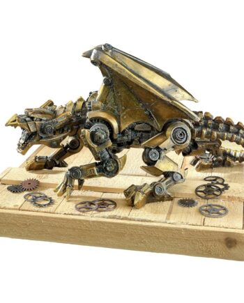 Steampunk Gothic Gear Dragon Statue CL6610