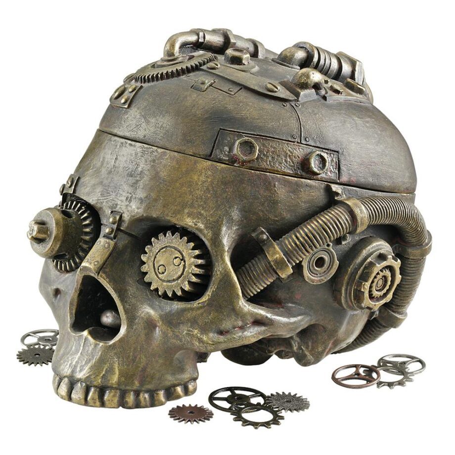 Steampunk Skull Containment Vessel