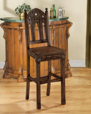 Sudbury Gothic Hardwood Bar Stool: Each AF66445