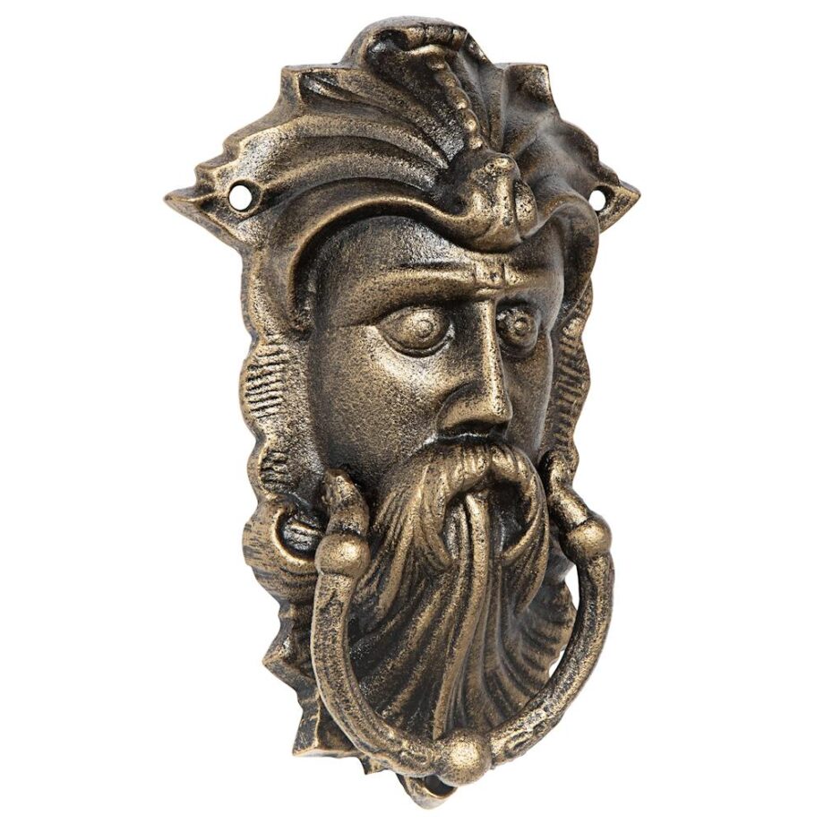 Sutherland House Greenman Authentic Foundry Iron Door Knocker