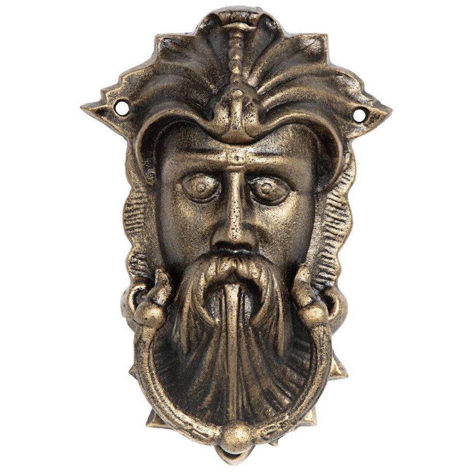 Sutherland House Greenman Authentic Foundry Iron Door Knocker