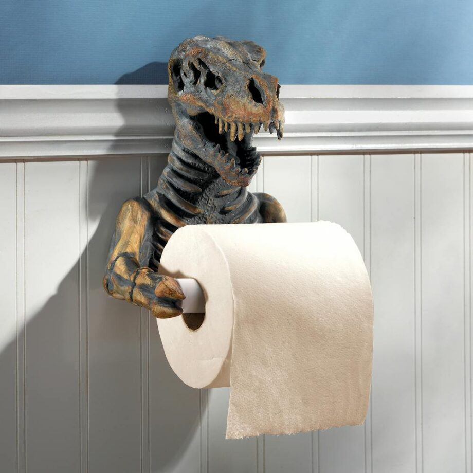 T. Rex Dinosaur Skeleton Bathroom Toilet Paper Holder JQ9551