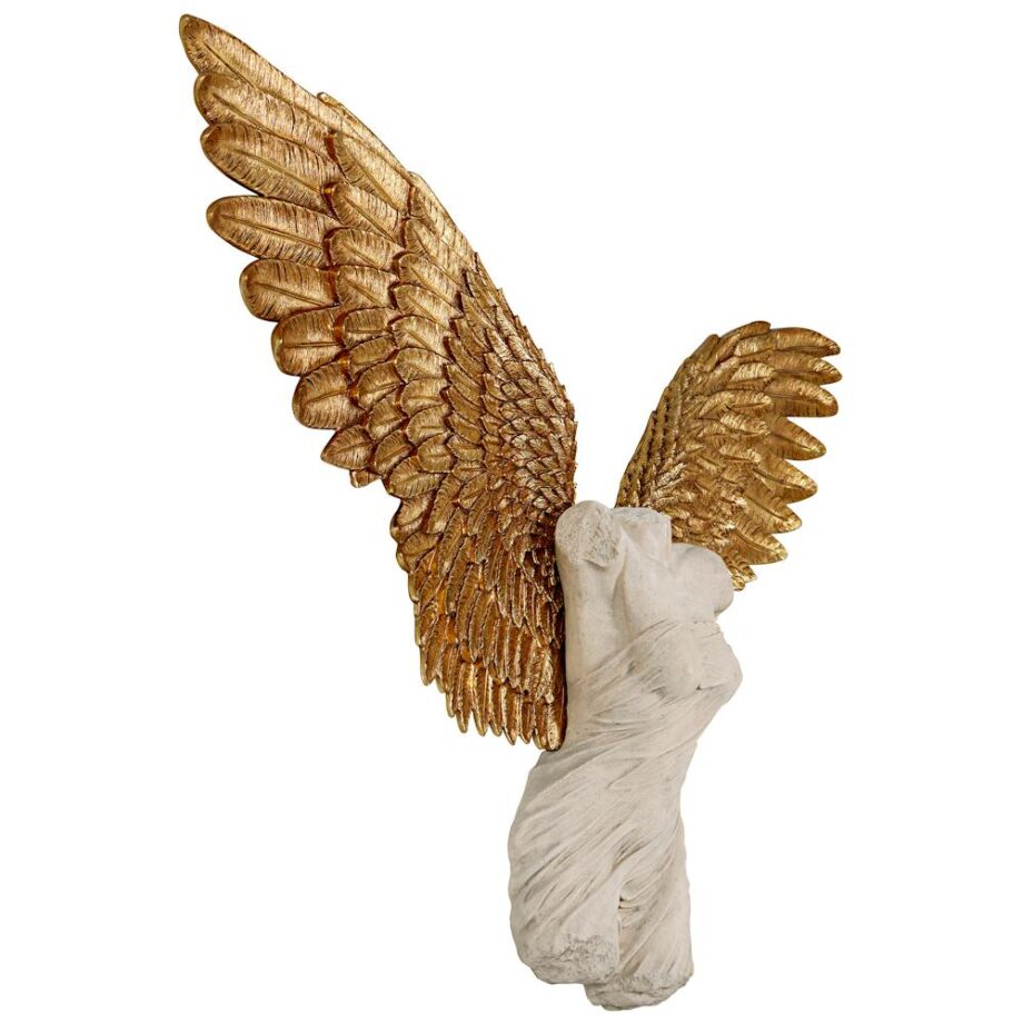 Take Flight Classical Female Torso Angel Wing Wall Sculpture