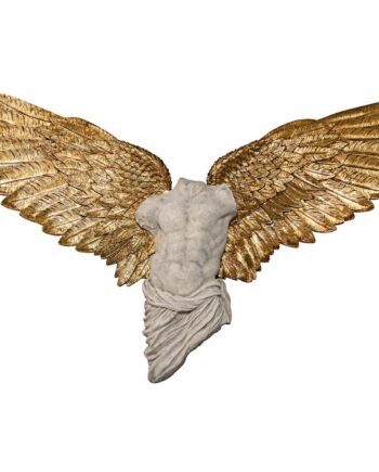 Take Flight Classical Male Torso Angel Wing Wall Sculpture NE210070