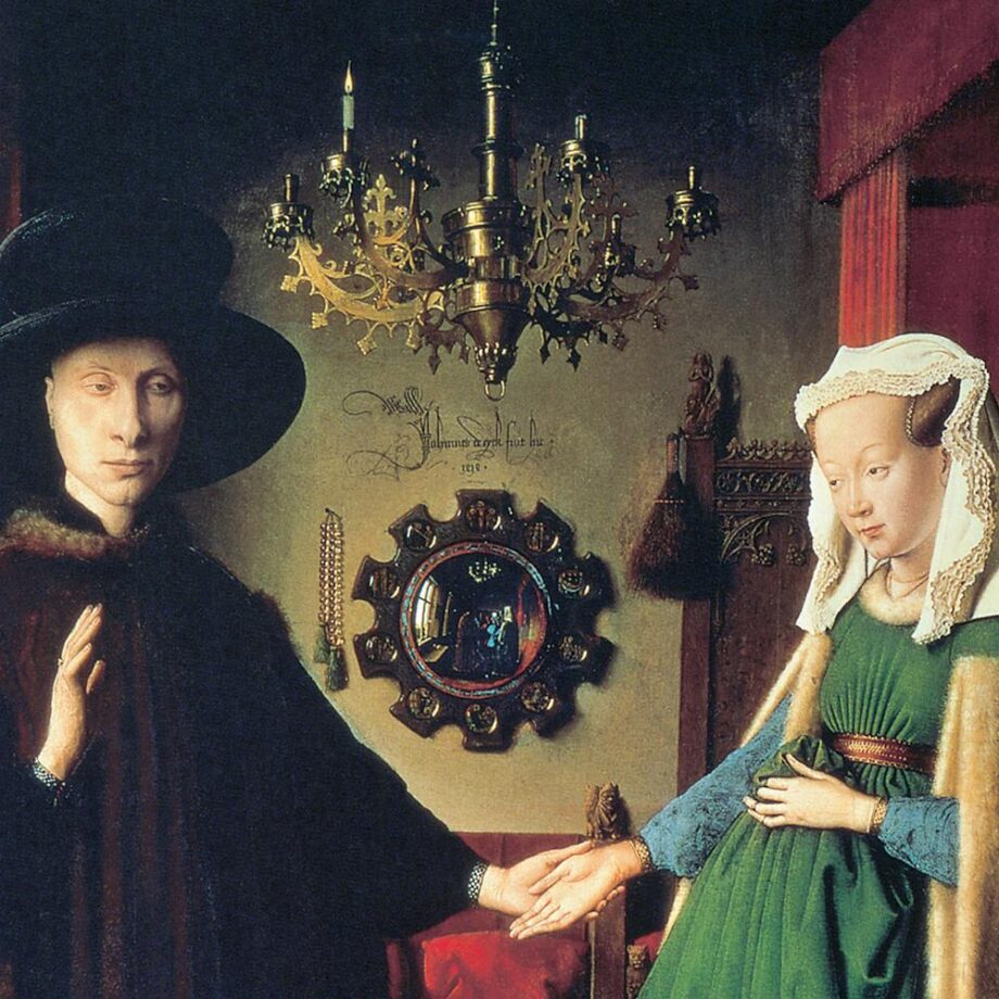 The Arnolfini Marriage Framed Canvas Replica Painting: Small