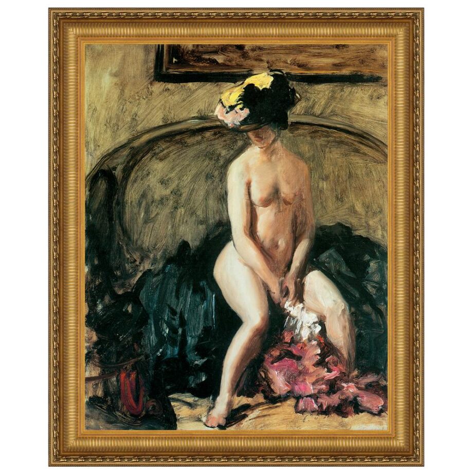 The Black Hat 1900 Framed Canvas Replica Painting: Small DA2371