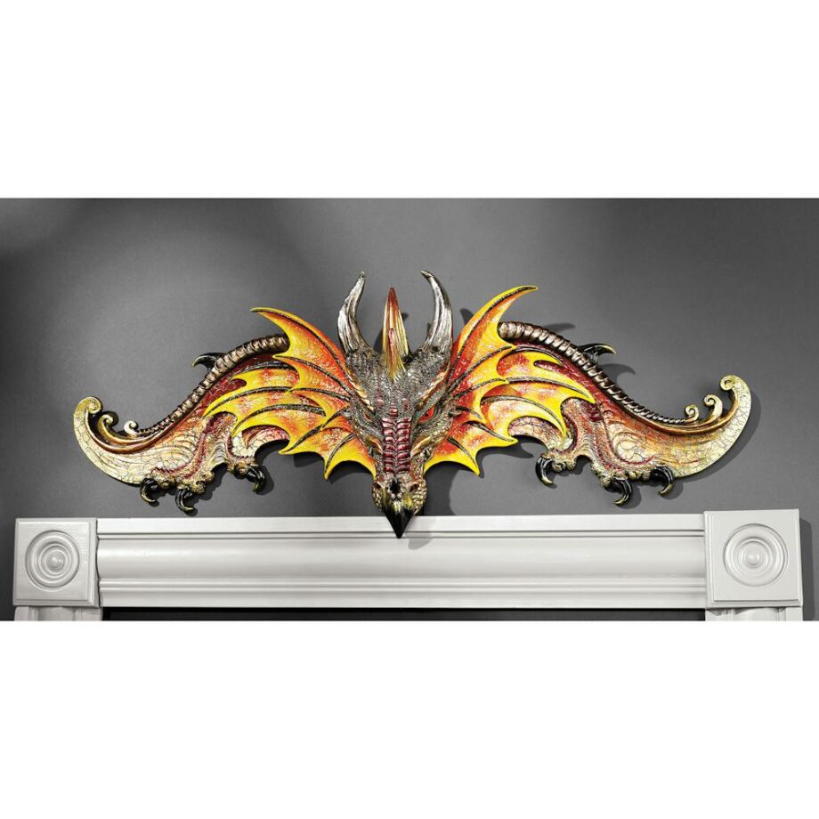 Dragon of Kingsbridge Manor Sculptural Wall Pediment: Each