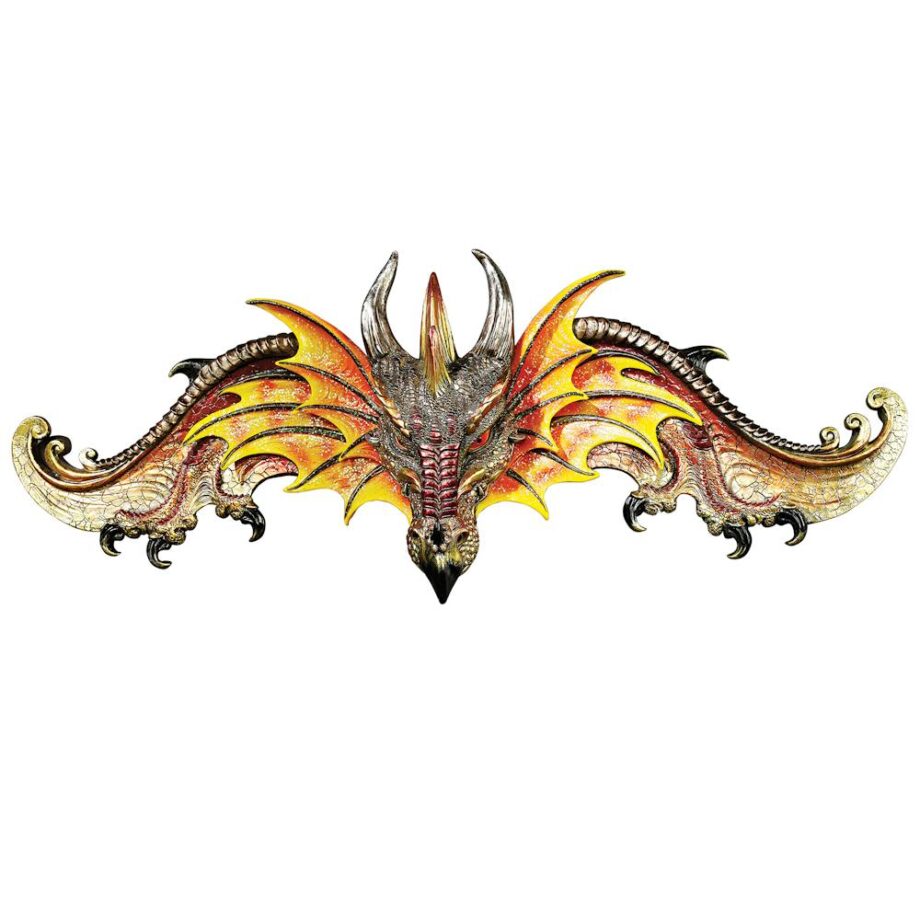 Dragon of Kingsbridge Manor Sculptural Wall Pediment: Each