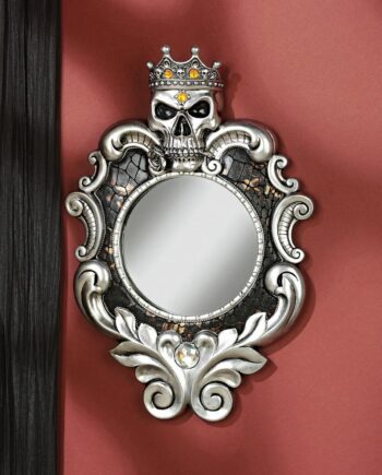 The Fairest One of All Skull Sculptural Wall Mirror QS23526