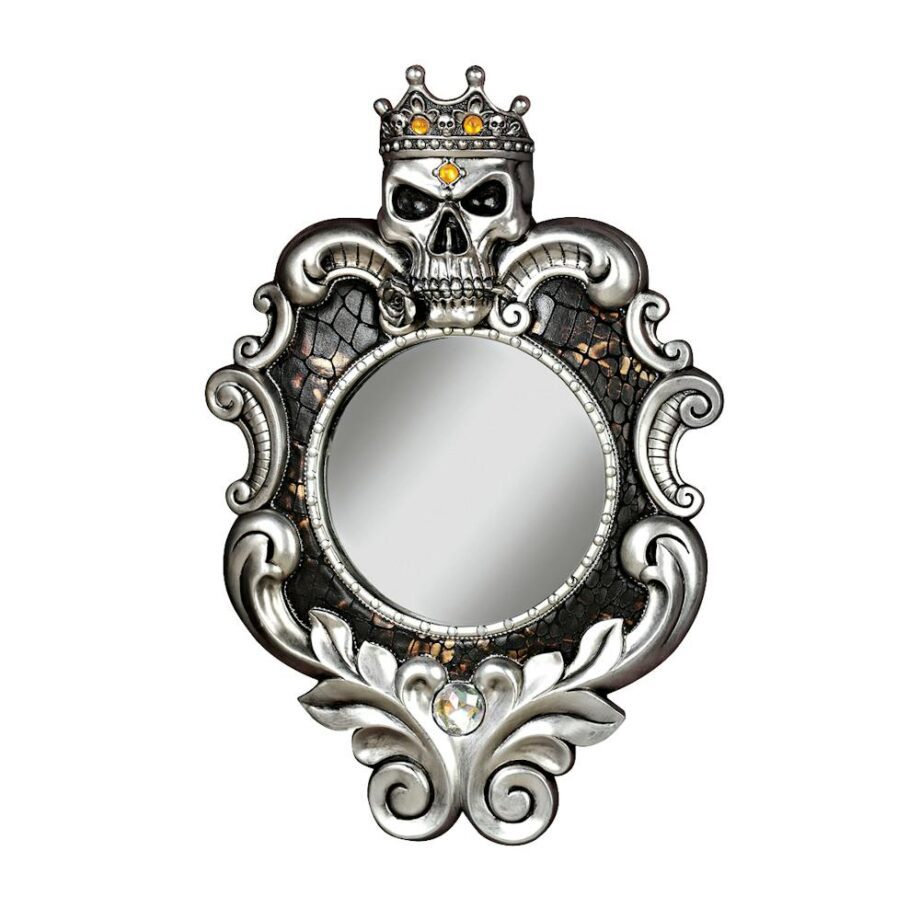 The Fairest One of All Skull Sculptural Wall Mirror