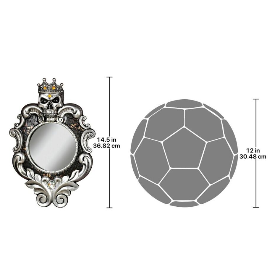 The Fairest One of All Skull Sculptural Wall Mirror