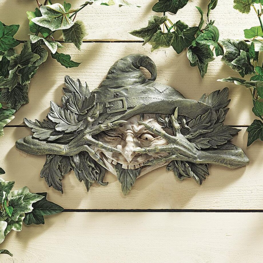 The Poison Ivy Forest Witch: Greenman Wall Sculpture CL5312