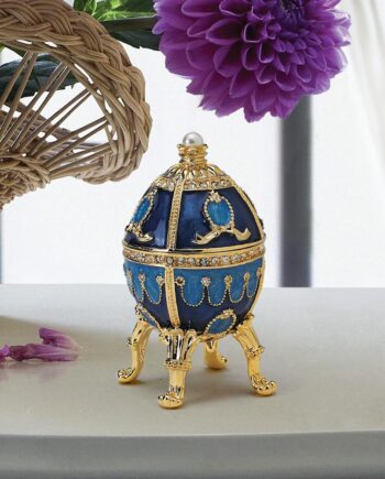 Pushkin Romanov-Style Collectible Enameled Egg: Natalia FH0858