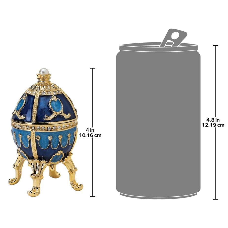 Pushkin Romanov-Style Collectible Enameled Egg: Natalia