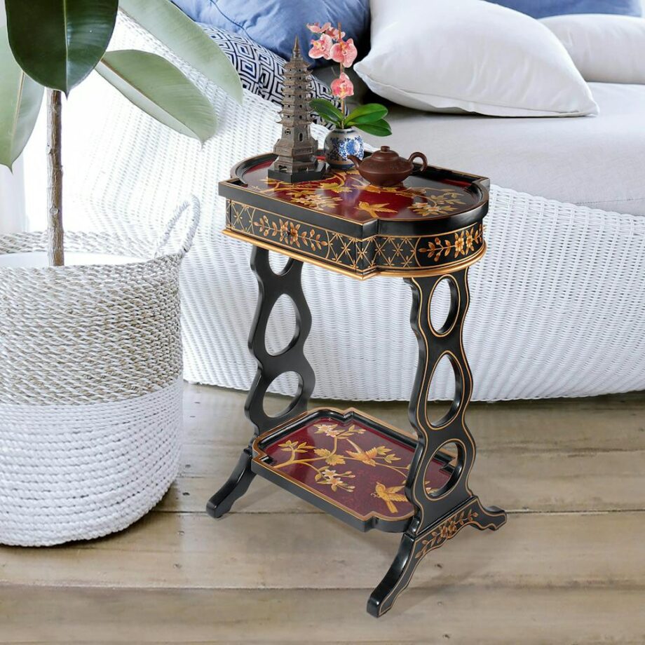 The Terrace of Shanghua Asian Style Lacquered Side Table OA134