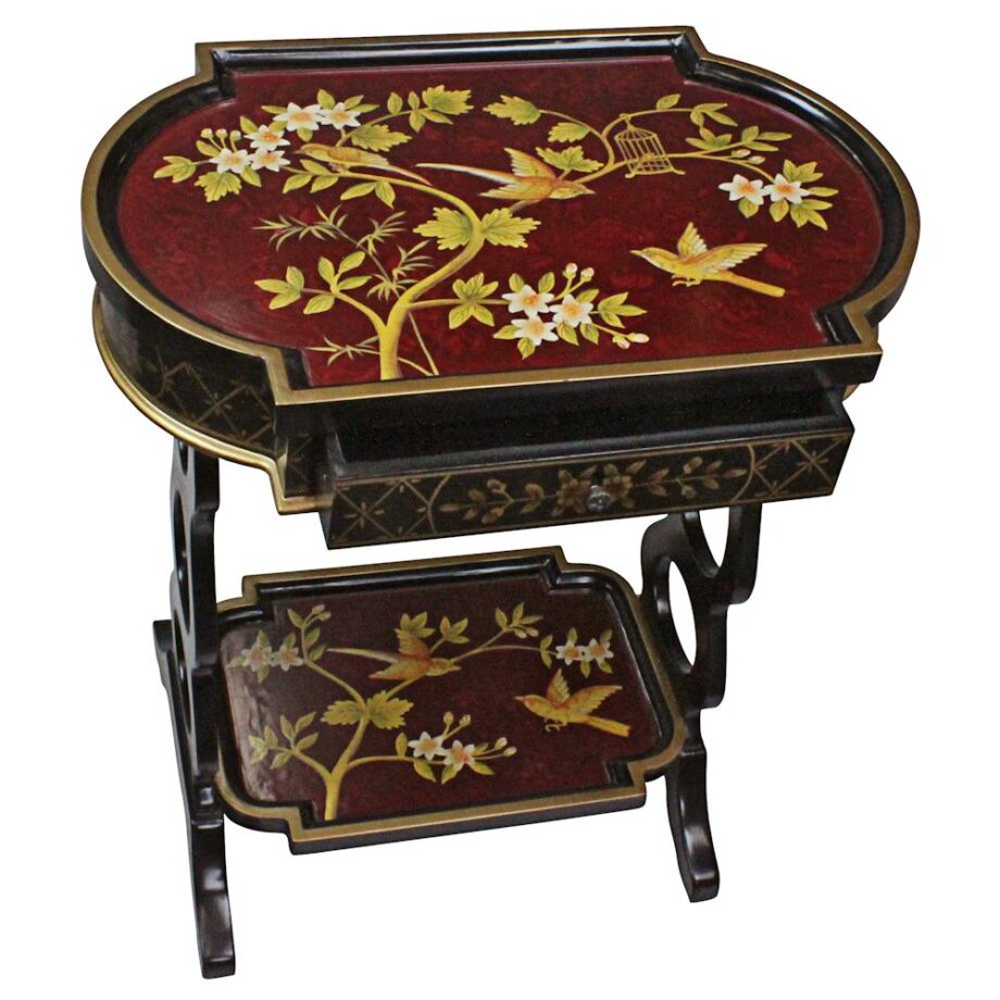 The Terrace of Shanghua Asian Style Lacquered Side Table