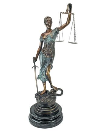 Themis, Blind Justice Cast Bronze Statue: Tabletop AA5020