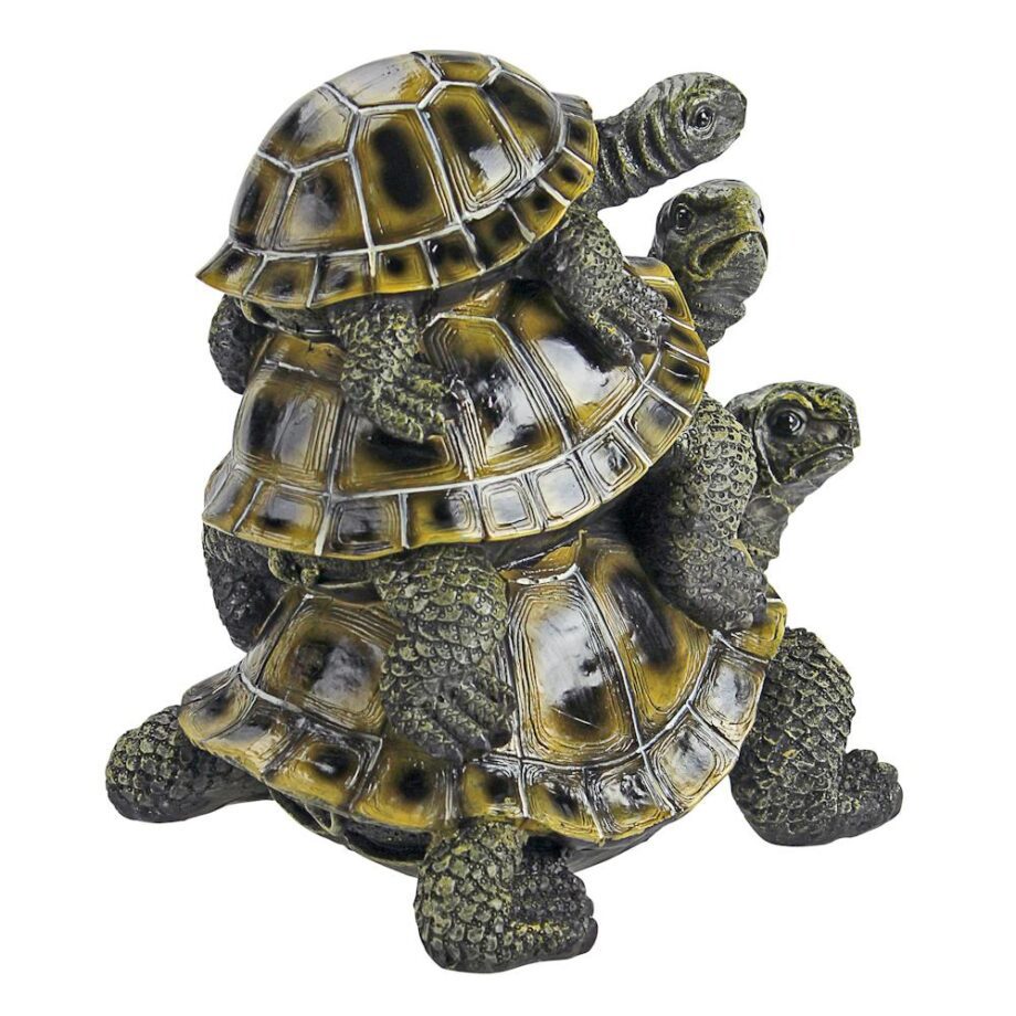 Three's a Crowd Stacked Turtle Statue: Medium