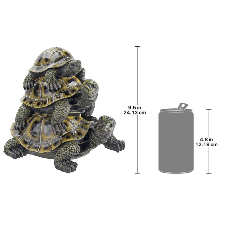 Three's a Crowd Stacked Turtle Statue: Medium