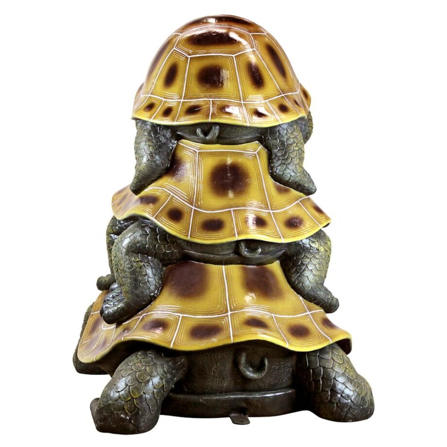 Three's a Crowd Stacked Turtle Statue: Giant