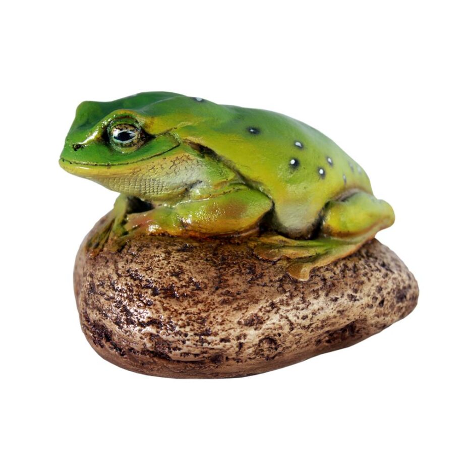 Finneas the Frog Garden Rock Sitting Toad Statue NE20603