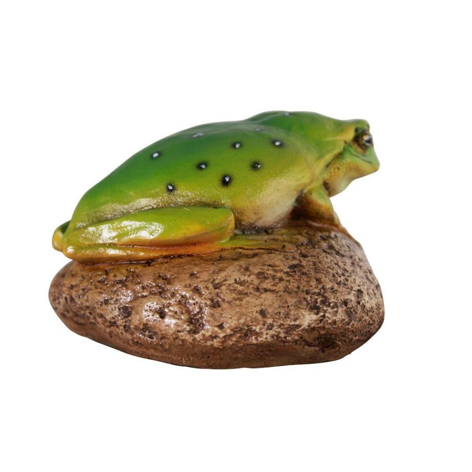 Finneas the Frog Garden Rock Sitting Toad Statue