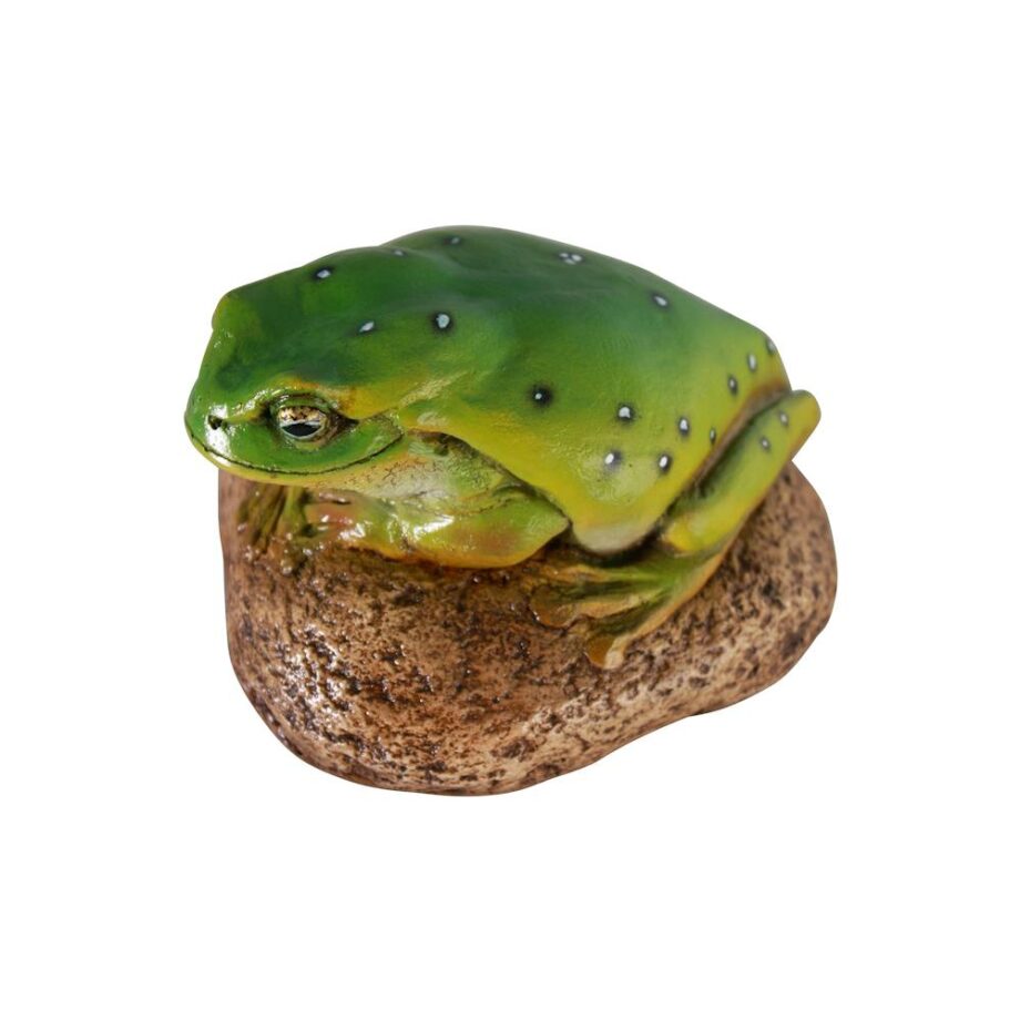 Finneas the Frog Garden Rock Sitting Toad Statue