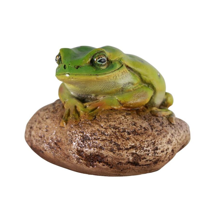 Finneas the Frog Garden Rock Sitting Toad Statue