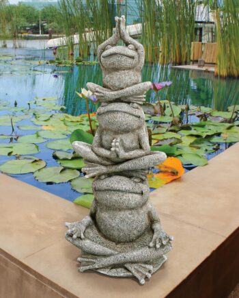 Tower of Frog Power Garden Statue HF308971