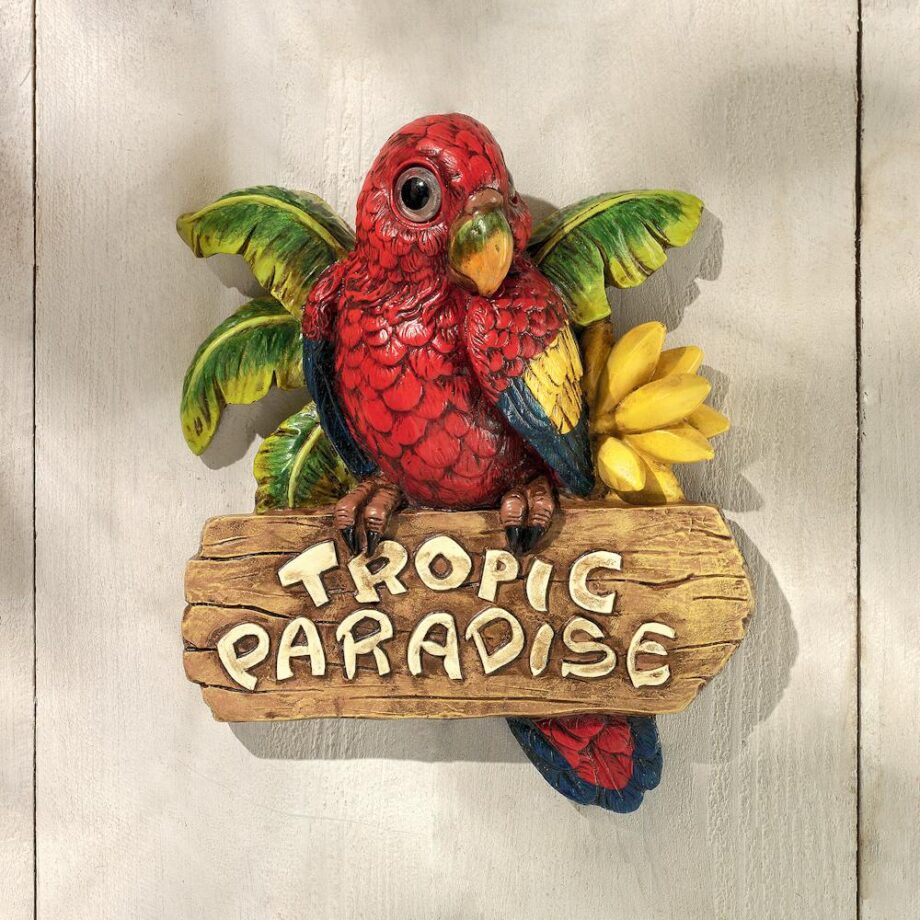 Tropic Parrot Paradise Wall Sculpture AL18623