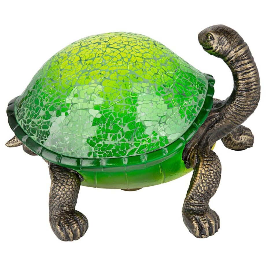 Nocturnal Turtle Mosaic Glass Illuminated Sculpture