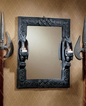 Dragons Thorne Twin Sentinel Dragons Wall Mirror CL2429