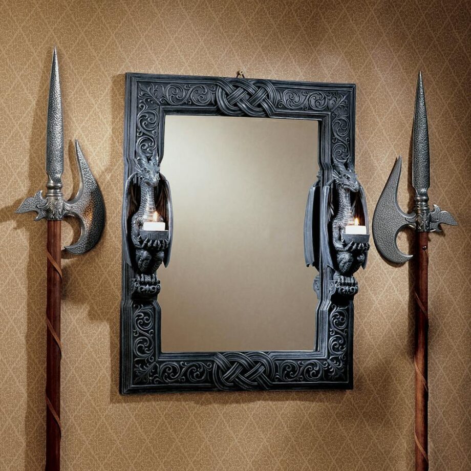 Dragons Thorne Twin Sentinel Dragons Wall Mirror CL2429