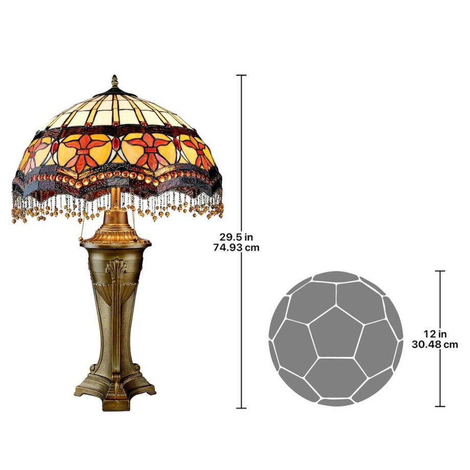 Victorian Parlor Tiffany-Style Stained Glass Table Lamp