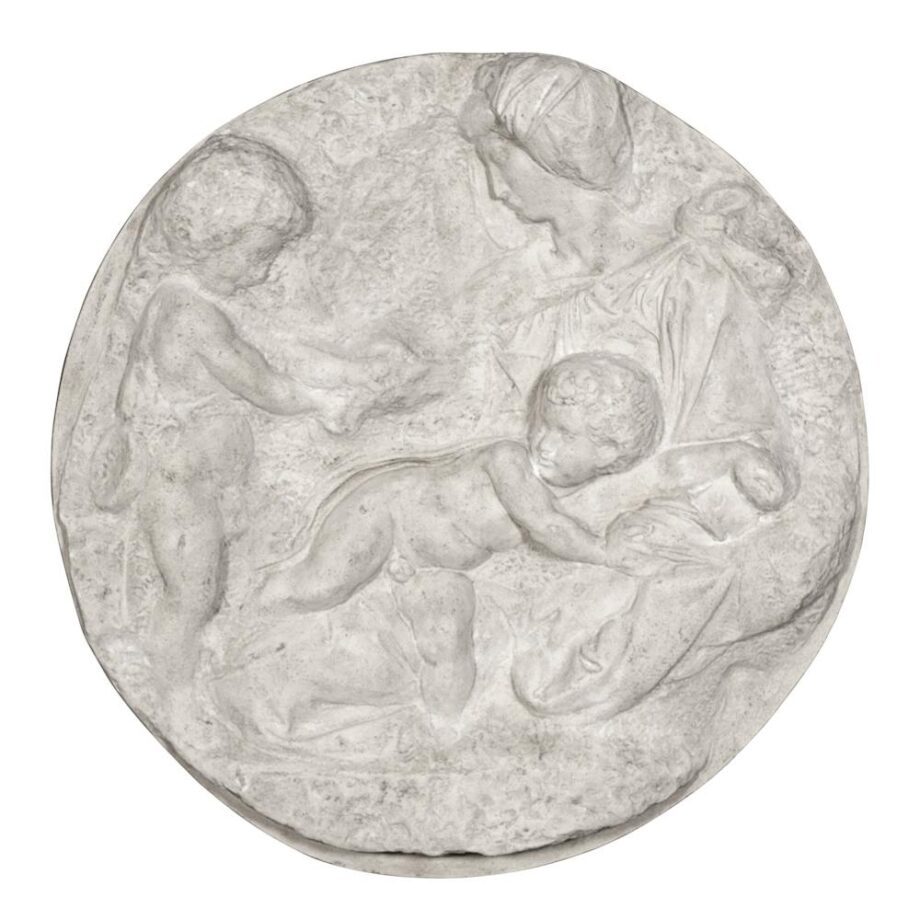 Direct Casting of The Virgin and Child with the Infant Saint John Wall Sculpture