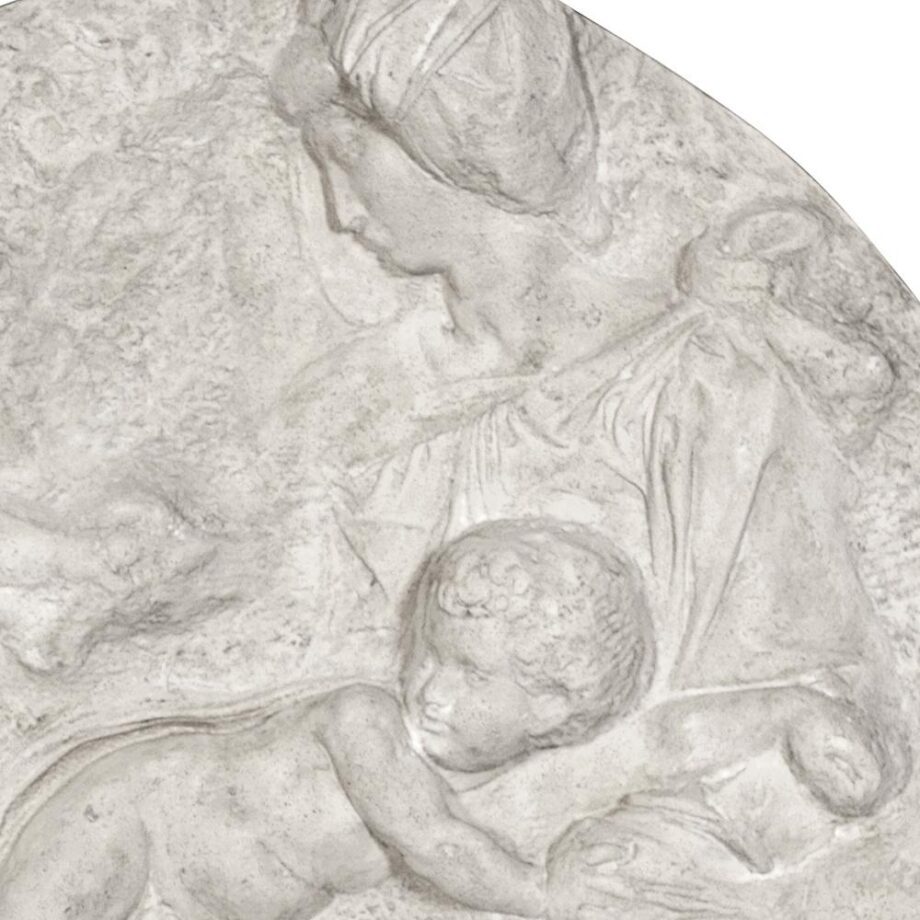 Direct Casting of The Virgin and Child with the Infant Saint John Wall Sculpture