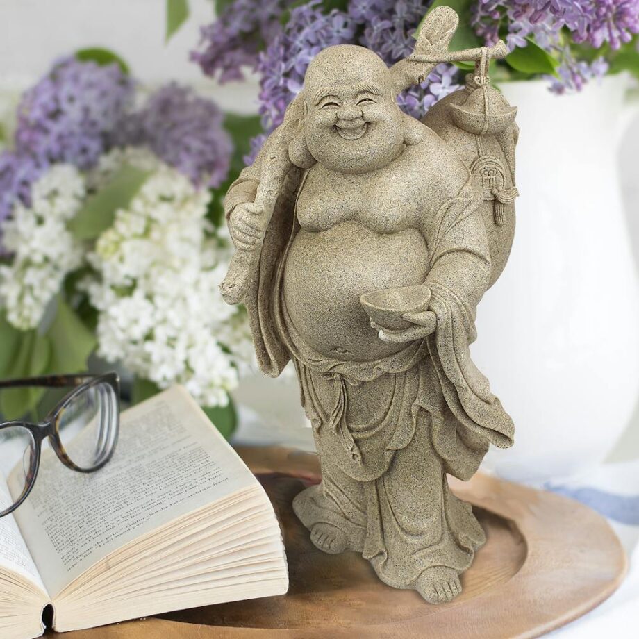 Wandering Happy Hotei Buddha Statue JQ3859