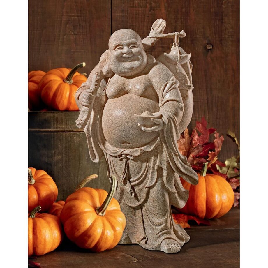 Wandering Happy Hotei Buddha Statue