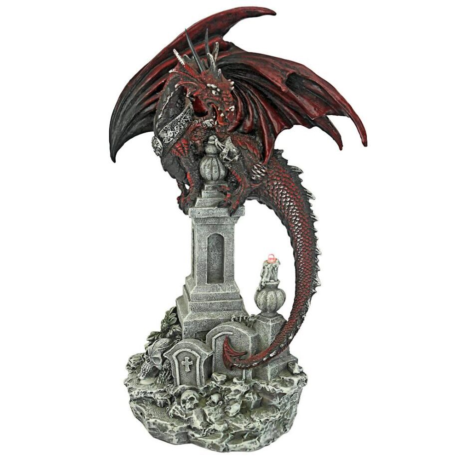 Warrior Dragon of the Necropolis Gothic Cemetery Statue