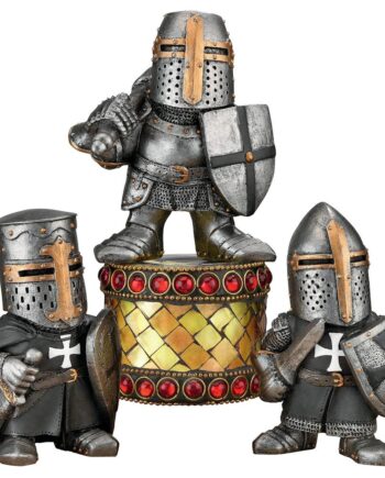 Wee Medieval Crusader Knights of the Gothic Realm Statue Set CL975722