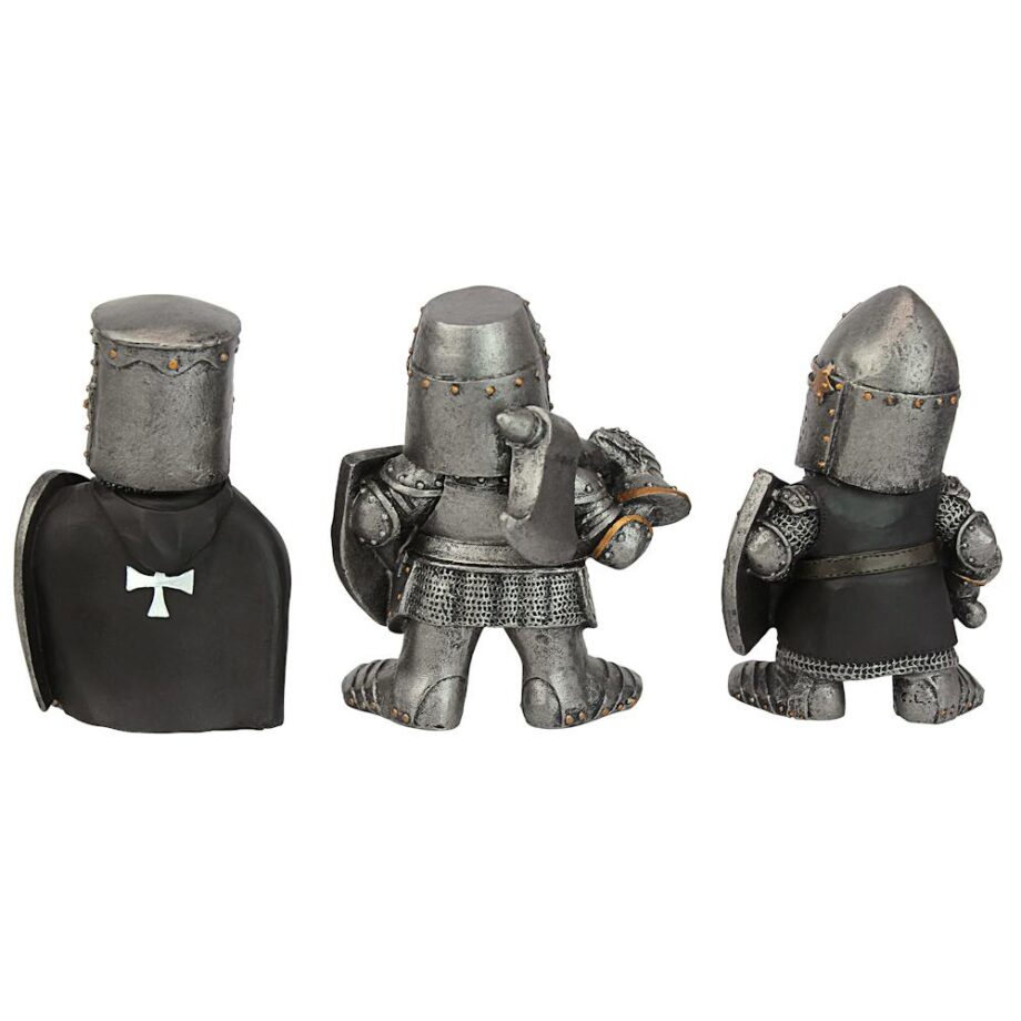 Wee Medieval Crusader Knights of the Gothic Realm Statue Set